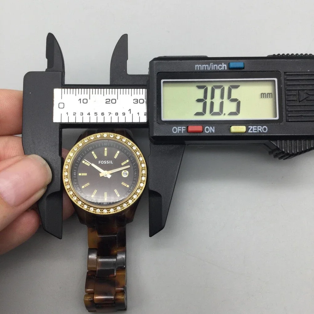 Fossil Stella Mini Womens Watch 31mm Fauxl Tortoise Crystals New Battery 6